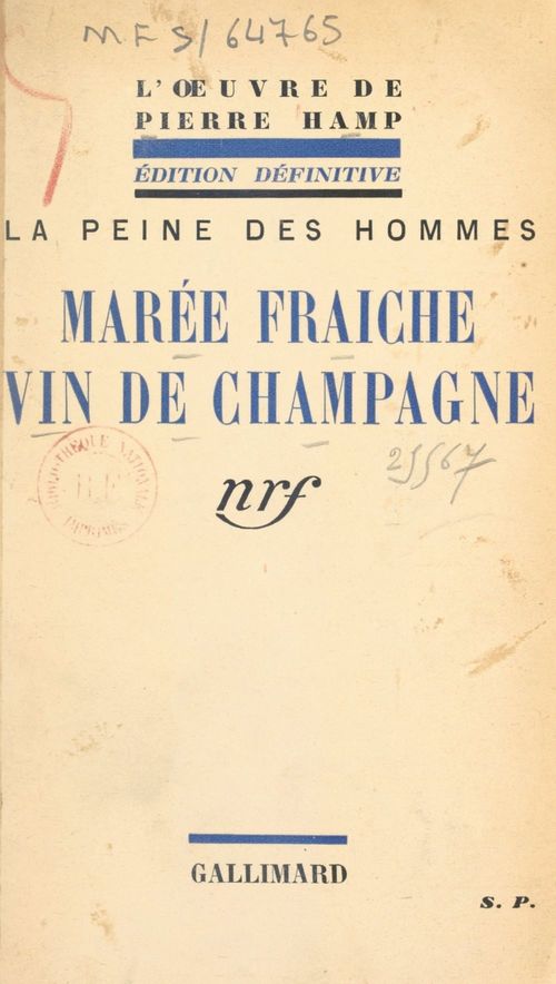 ebook cover of Marée fraîche, by Pierre Hamp