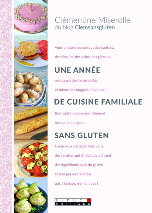 Couverture ebook de Une année de cuisine familiale sans gluten, de Clémentine Miserolle