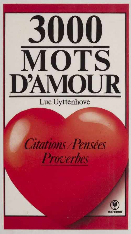 ebook cover of 3000 mots d'amour, by Uyttenhove