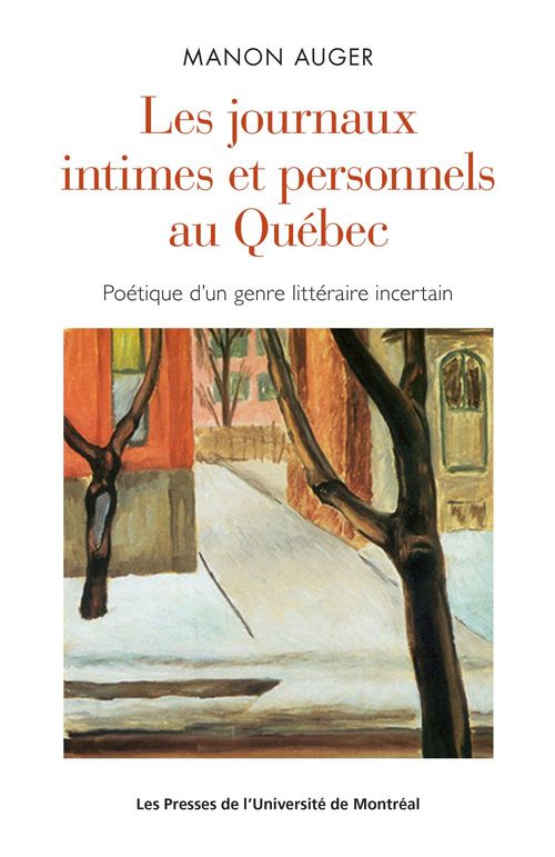 Couverture ebook de Les journaux intimes et personnels au Québec, de Manon Auger
