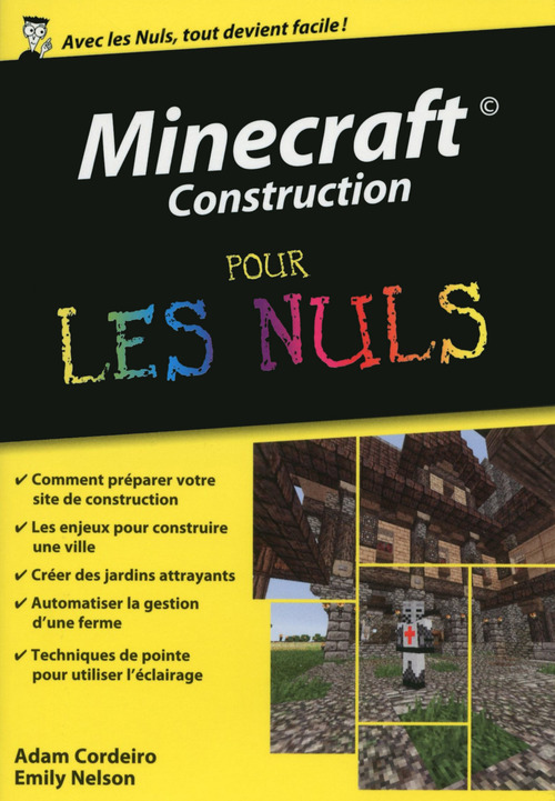 Couverture ebook de Minecraft Construction Poche Pour les Nuls, de Adam Cordeiro