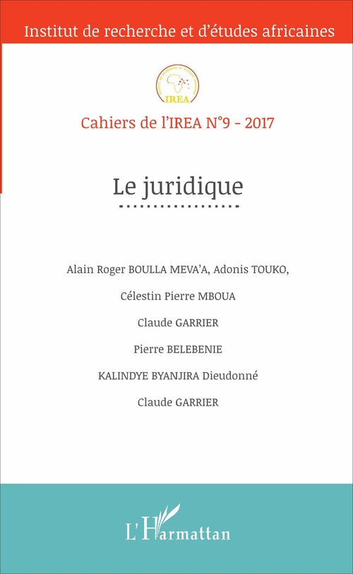 ebook cover of Le juridique, by Cahiers De L'Irea 9