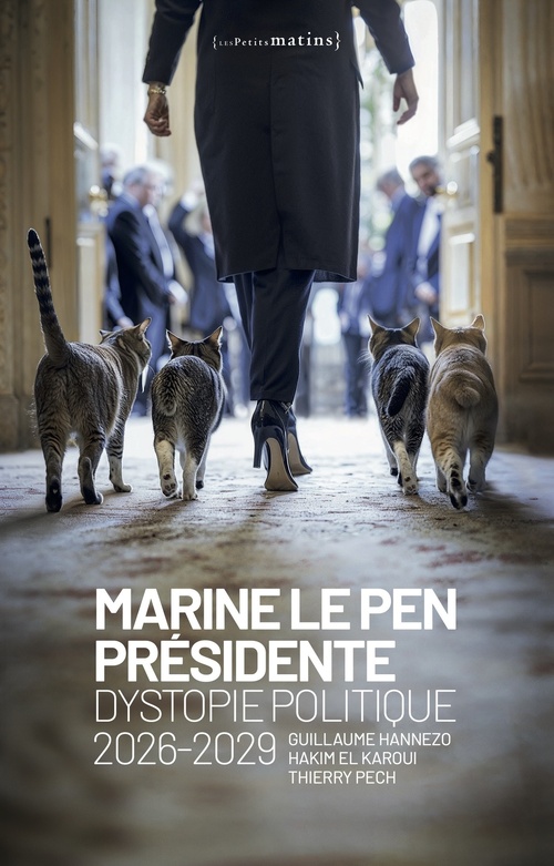 Couverture ebook de Marine Le Pen présidente - Dystopie politique 2026-2029, de Hakim El-Karoui, Guillaume Hannezo, Thierry Pech