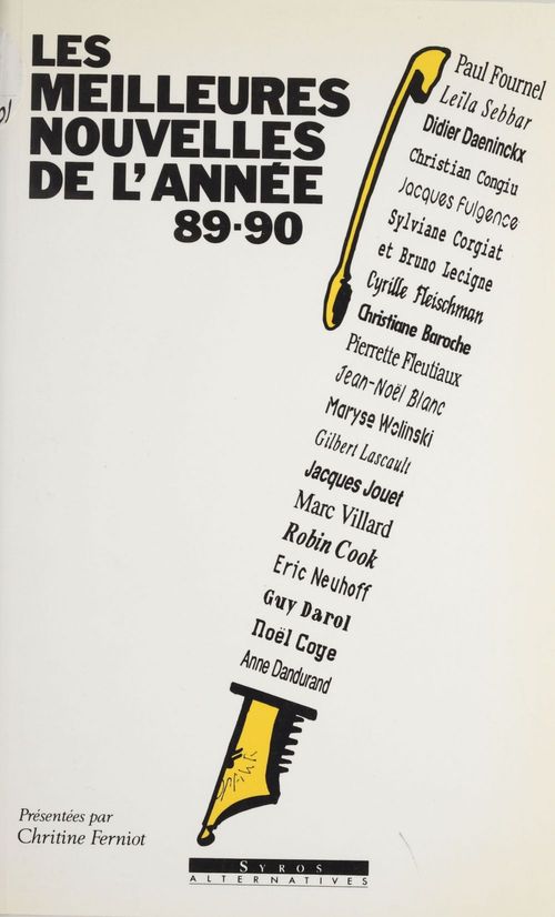 ebook cover of Les meilleures nouvelles de l'année 89-90, by Alain Absire, Christiane Baroche, Jean-Noël Blanc
