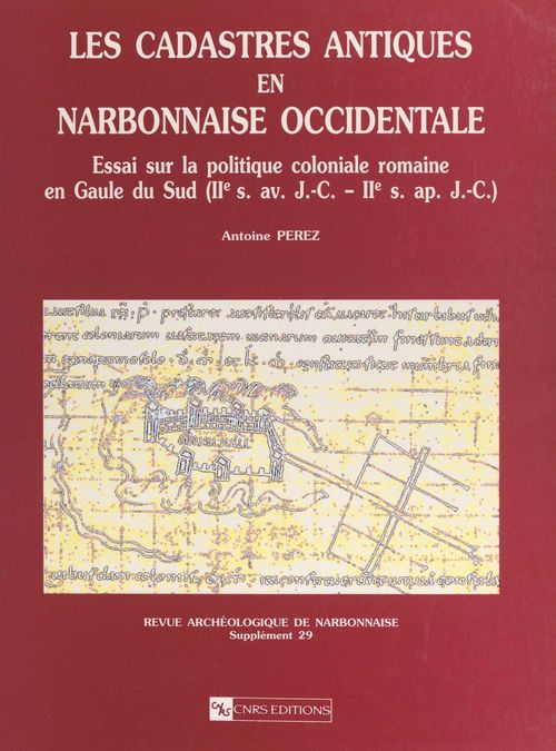 Couverture ebook de Les cadastres antiques en Narbonnaise occidentale, de Revue Archeologique