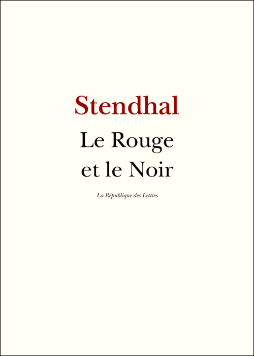 ebook cover of Le Rouge et le Noir, by Stendhal