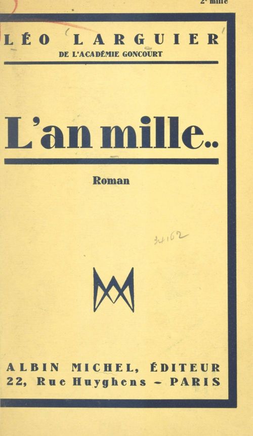 Couverture ebook de L'an mille..., de Léo Larguier