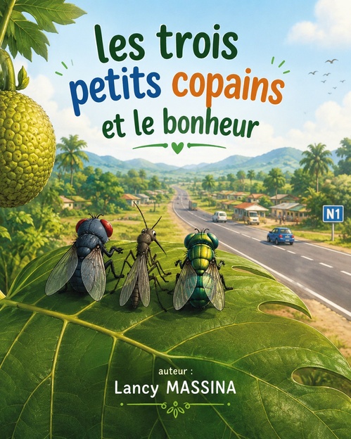 Couverture ebook de Les Trois Petits Copains et le bonheur, de Lancy Massina
