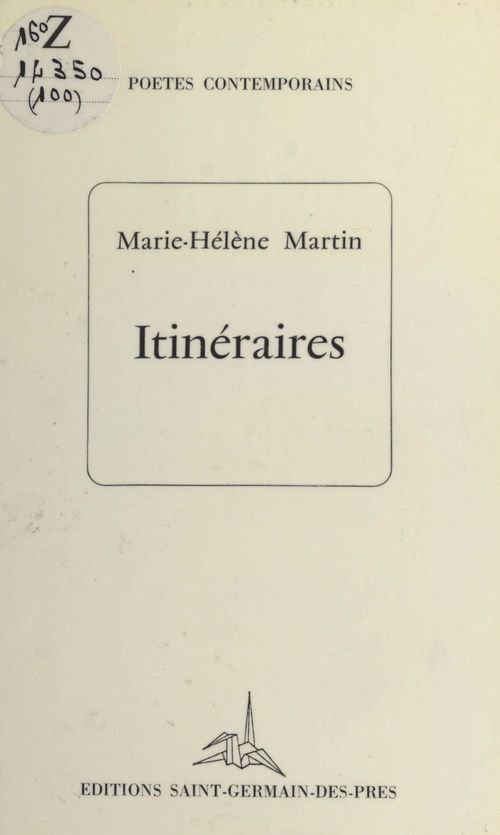 ebook cover of Itinéraires, by Marie-Helene Martin