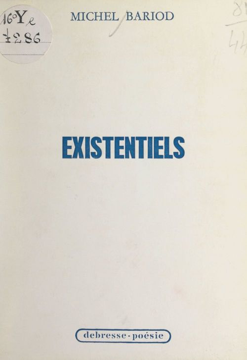 Couverture ebook de Existentiels, de Michel Bariod