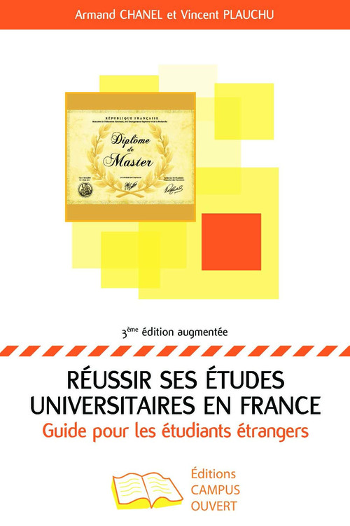 Couverture ebook de Réussir ses études universitaires en France, de Arnaud Chanel, Vincent Plauchu