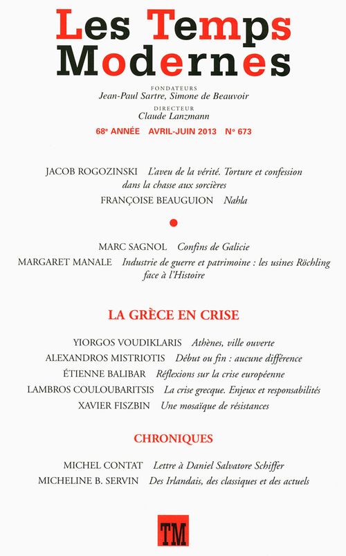 Couverture ebook de Les Temps Modernes N° 673 N° 673, de Collectif