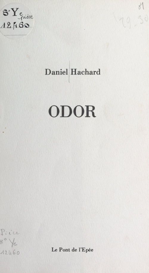 ebook cover of Odor, by Daniel Hachard