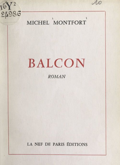 Couverture ebook de Balcon, de Michel Montfort