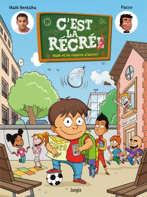 ebook cover of C'est la récré - Tome 1 - Malik et les copains d'abord, by Malik Bentalha, Pacco