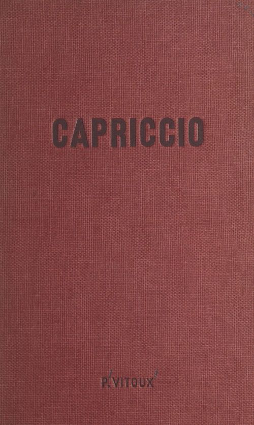 ebook cover of Capriccio, by Pierre Vitoux