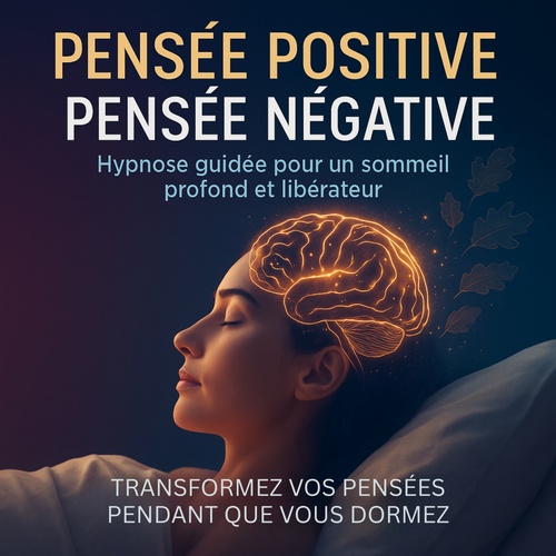 audiobook cover of Pensée positive - Pensée négative: Hypnose guidée pour un sommeil profond et libérateur, by