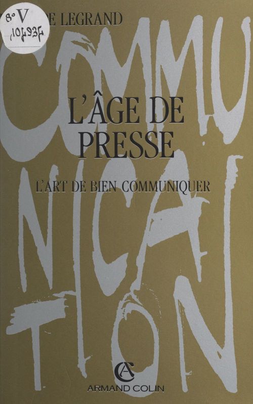ebook cover of L'âge de presse, by Philippe Legrand