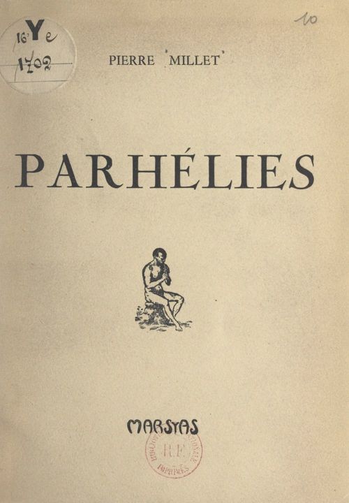 Couverture ebook de Parhélies, de Pierre Millet