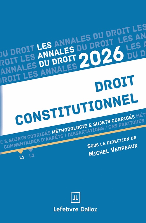 Couverture ebook de Droit constitutionnel 2026, de Michel Verpeaux