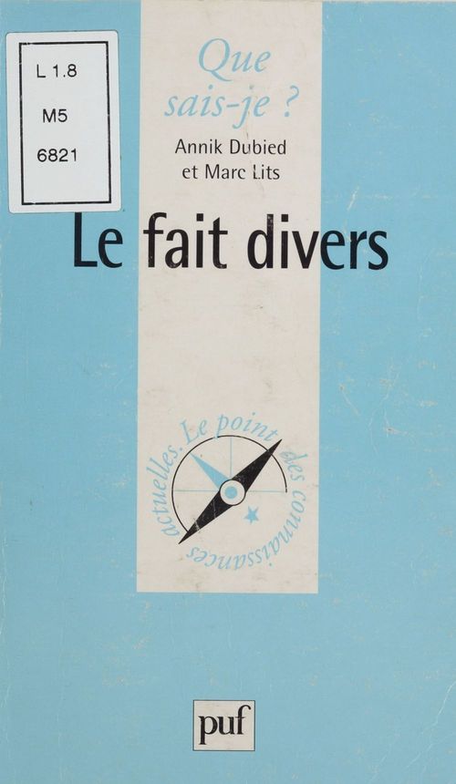 ebook cover of Le Fait divers, by Annick Dubied, Marc Lits
