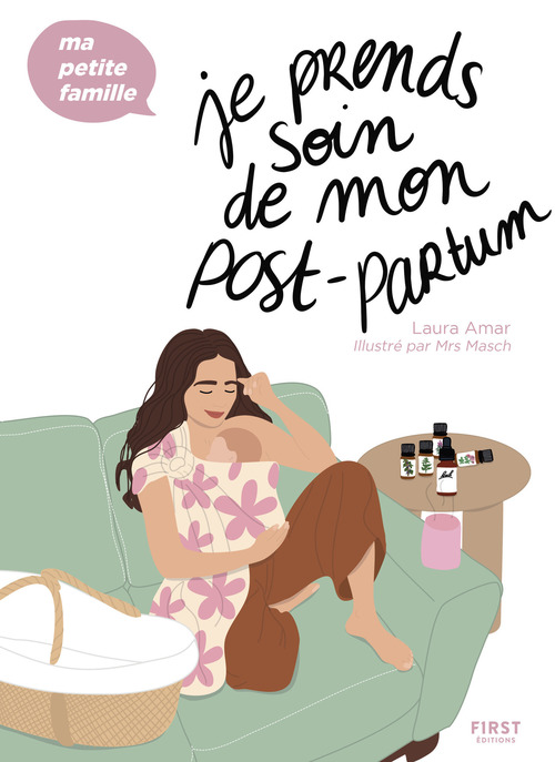 Couverture ebook de Je prends soin de mon post-partum - Ma petite famille, de Laura Amar