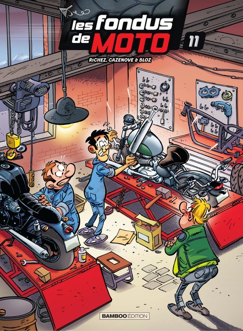 ebook cover of Les Fondus de moto - Tome 11, by Christophe Cazenove, Hervé Richez, Bloz