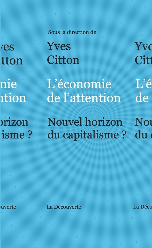 Couverture ebook de L'économie de l'attention, de Yves Citton