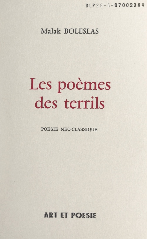 Couverture ebook de Les poèmes des terrils, de Malak Boleslas