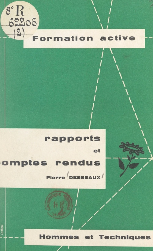 Couverture ebook de Rapports et comptes rendus, de Pierre Desseaux