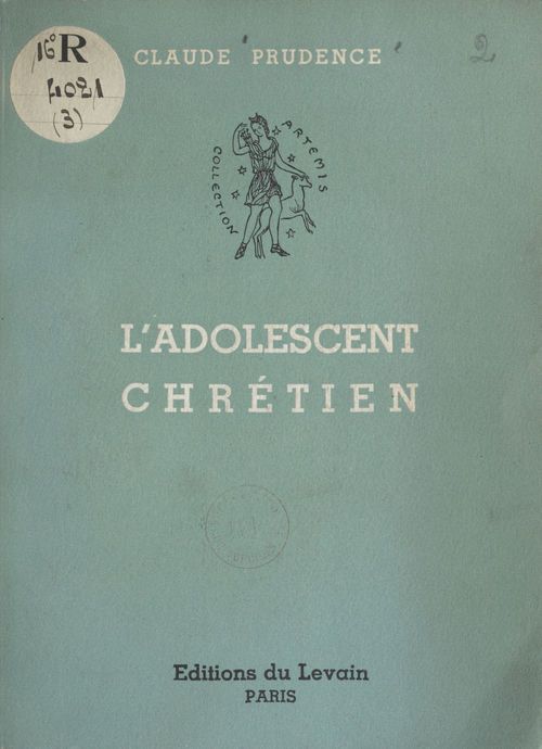 ebook cover of L'adolescent chrétien, by Claude Prudence