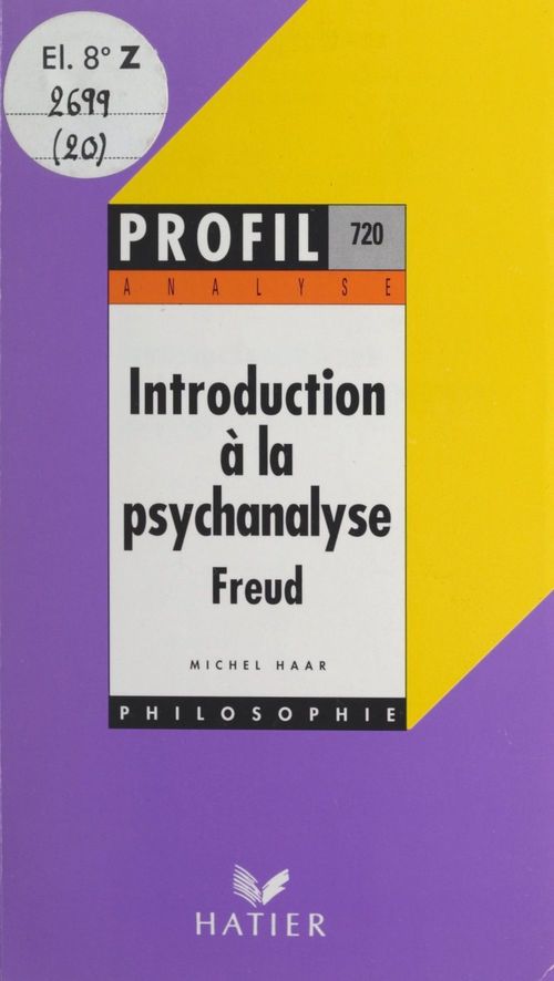 ebook cover of Introduction à la psychanalyse, Freud, by Michel Haar