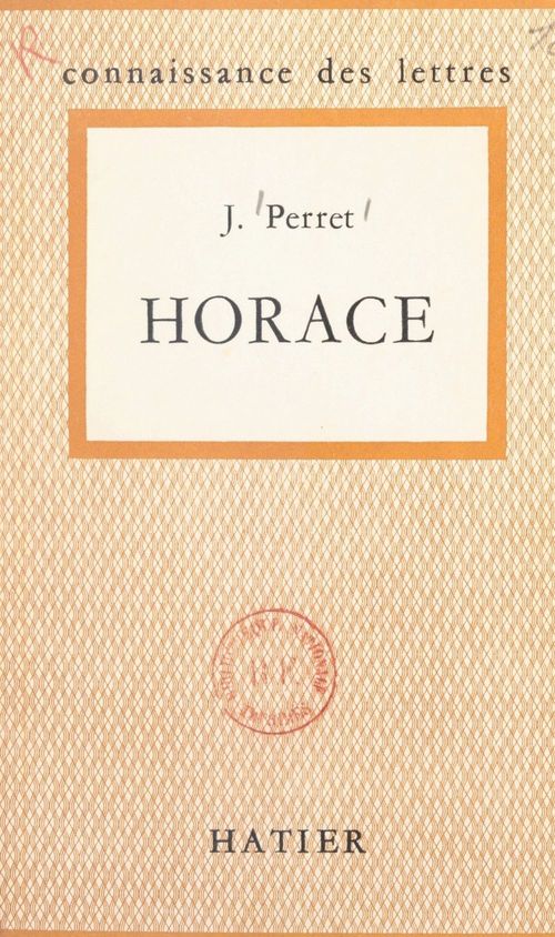 ebook cover of Horace, by Jacques Perret