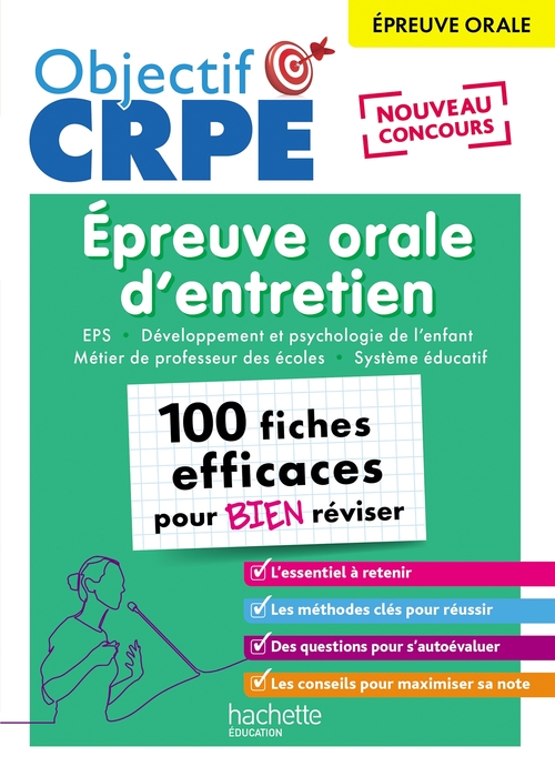 ebook cover of Objectif CRPE 2025 - Épreuve orale d'entretien - 100 fiches efficaces pour bien réviser, by Patrick Ghrenassia, Serge Herreman, Lionel Roche, Pascaline Tissot, Maëla Tocquer-Salaün