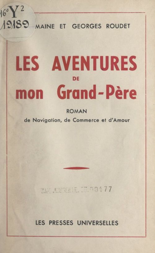 ebook cover of Les aventures de mon grand-père, by Georges Roudet, Germaine Roudet