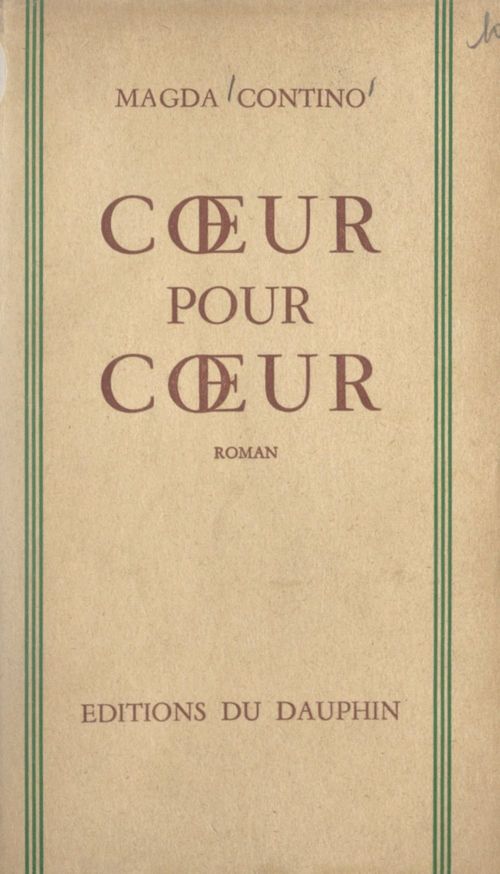 Couverture ebook de Coeur pour coeur, de Magda Contino