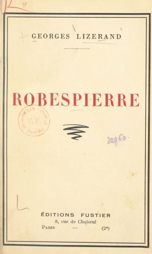 Couverture ebook de Robespierre, de Georges Lizerand