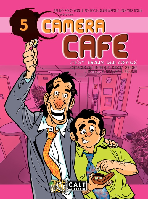 Couverture ebook de Caméra Café - tome 5 - c'est nous qui offre, de Linthout/Didge/Stiba