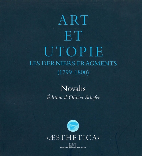 ebook cover of Art et utopie, by Novalis