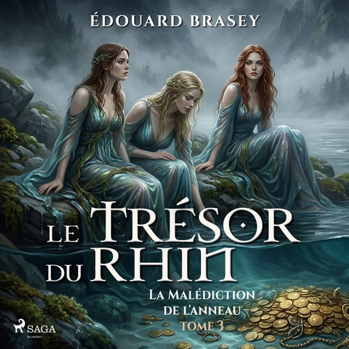 Couverture audiobook de La Malédiction de l'Anneau - Tome 3 : Le trésor du Rhin, de Édouard Brasey