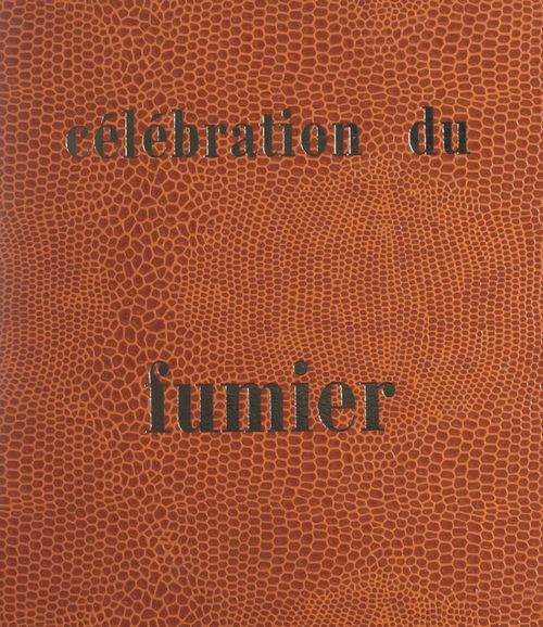 ebook cover of Célébration du fumier, by Maurice Lelong