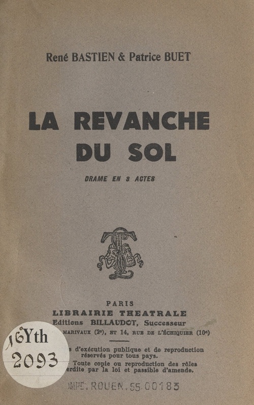 ebook cover of La revanche du sol, by René Bastien, Patrice Buet