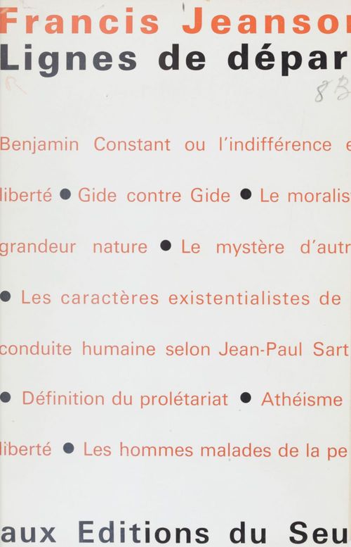 Couverture ebook de Lignes de départ, de Francis Jeanson
