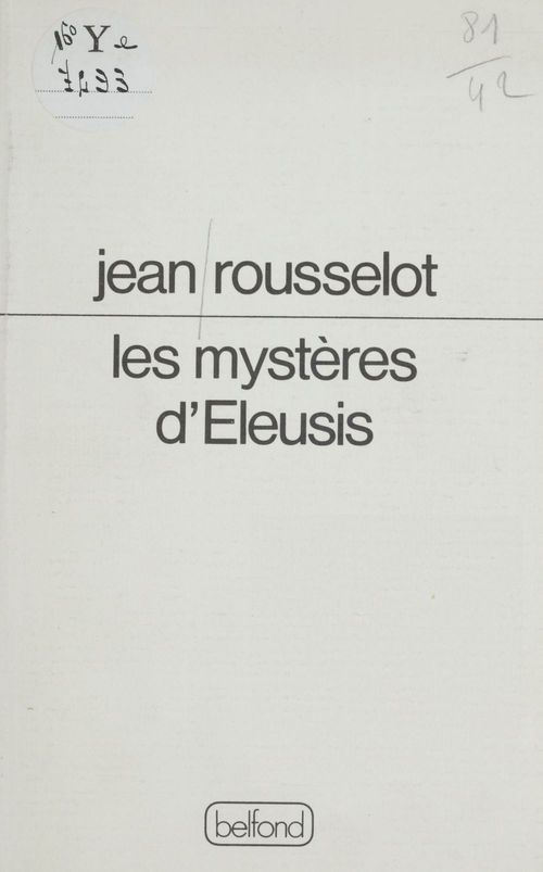 Couverture ebook de Les mystères d'Eleusis, de Jean Rousselot