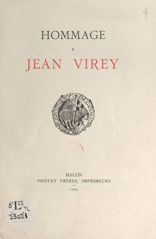 ebook cover of Jean Virey (1861-1953), by Jean Vallery-Radot