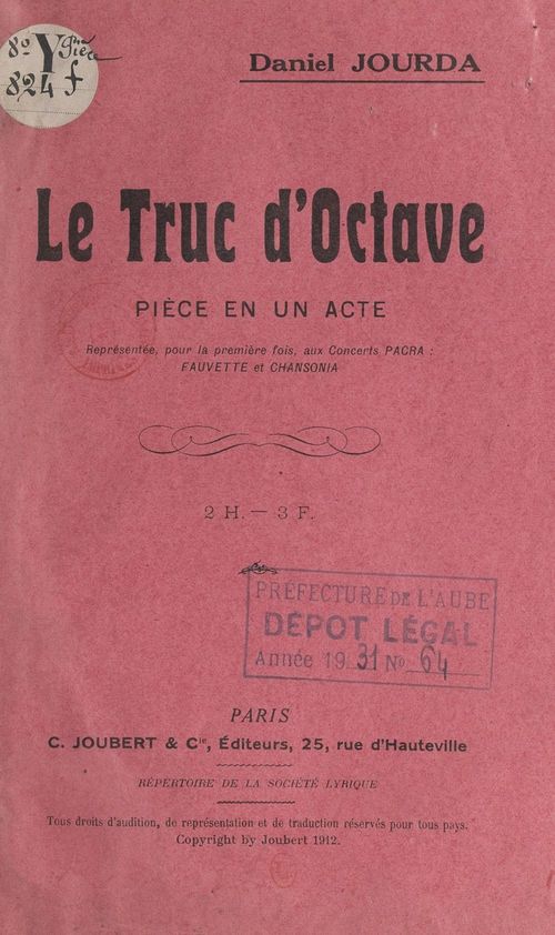 Couverture ebook de Le truc d'Octave, de Daniel Jourda