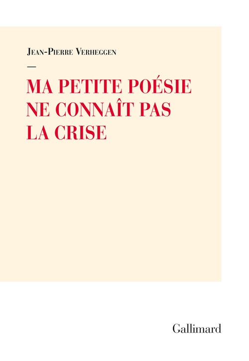 ebook cover of Ma petite poésie ne connaît pas la crise, by Jean-Pierre Verheggen