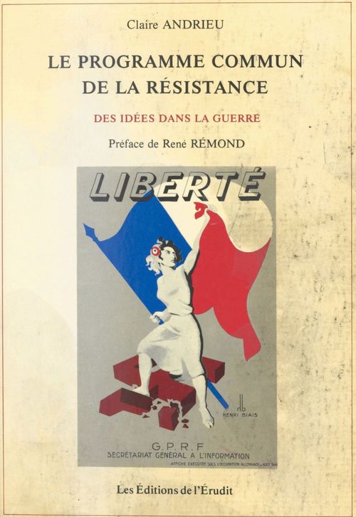 ebook cover of Le Programme commun de la Résistance : des idées dans la guerre, by Claire Andrieu