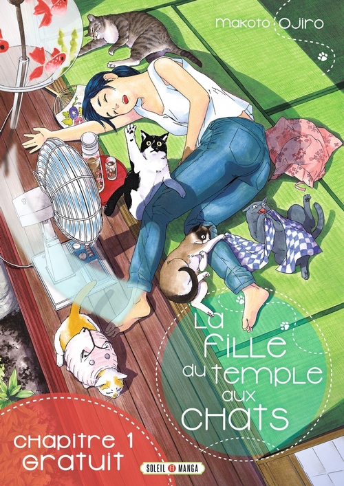Couverture ebook de La Fille du Temple aux Chats - Chapitre 1, de Makoto Ojiro