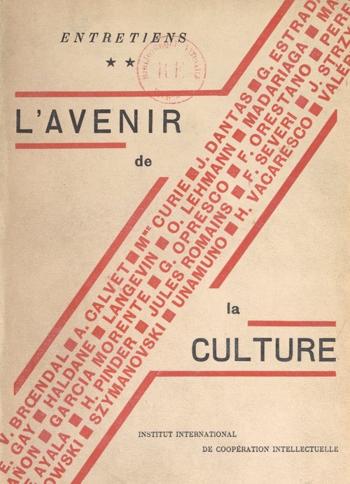 Couverture ebook de Entretiens (2). L'avenir de la culture, de Institut International De Cooperation In